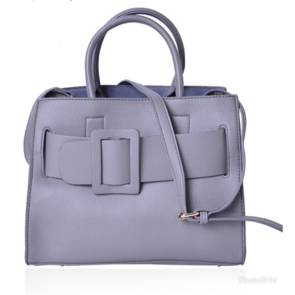 Gray Faux Leather Set of 2 Handbag (12.2x6.4 in) - Picture 7 of 7